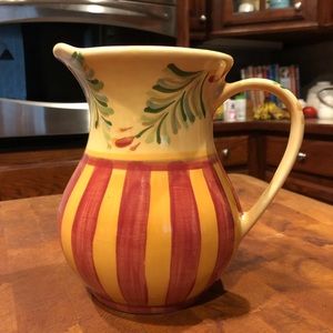 Southern Living At Home Gail Pittman Siena Pitcher Red Yellow